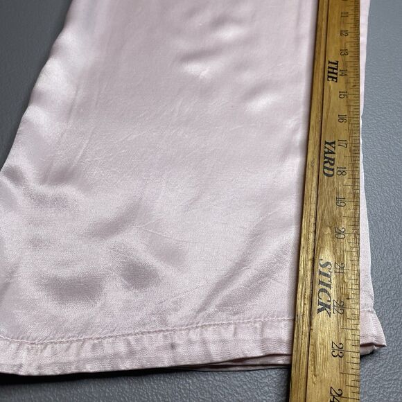 PJ Harlow Jolie Satin Lounge Pants Wide Leg Drawstring Size XS Lt Pink Blush - Picture 8 of 12